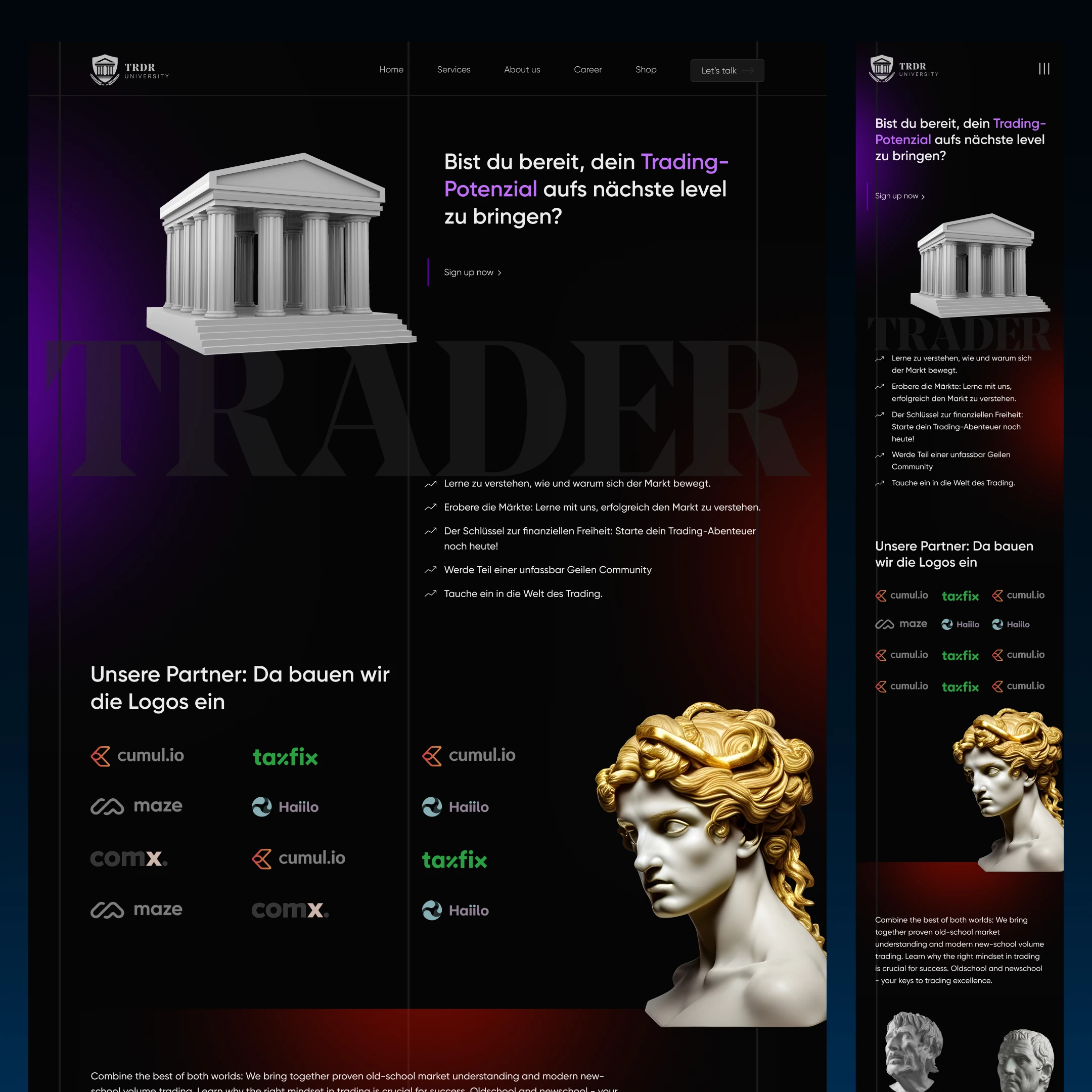 TRDR University dark trading education platform
