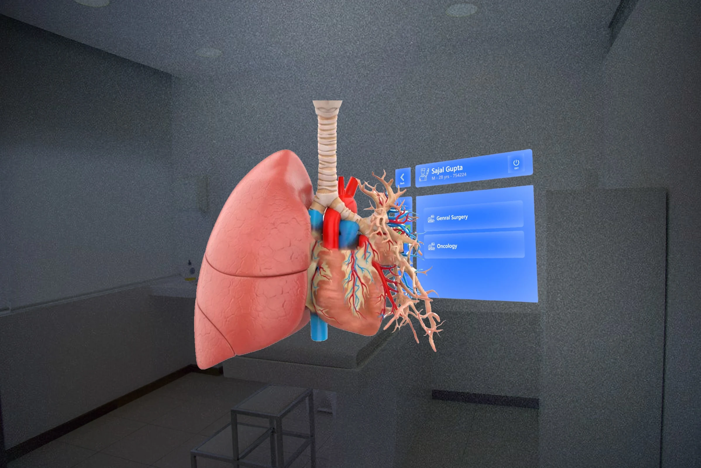 Surgeon with HoloLens